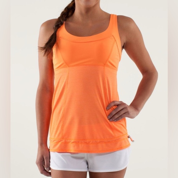 Lululemon Run Ta Ta Topper Orange - Picture 1 of 11